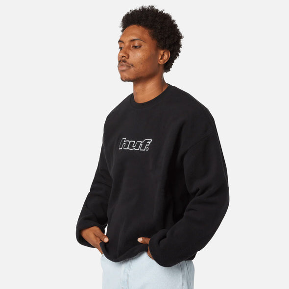 HUF H Dot Polar Fleece Crewneck - Black