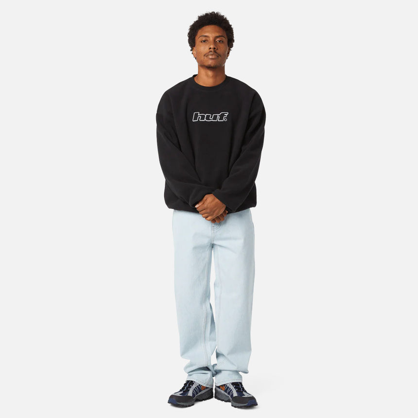 HUF H Dot Polar Fleece Crewneck - Black