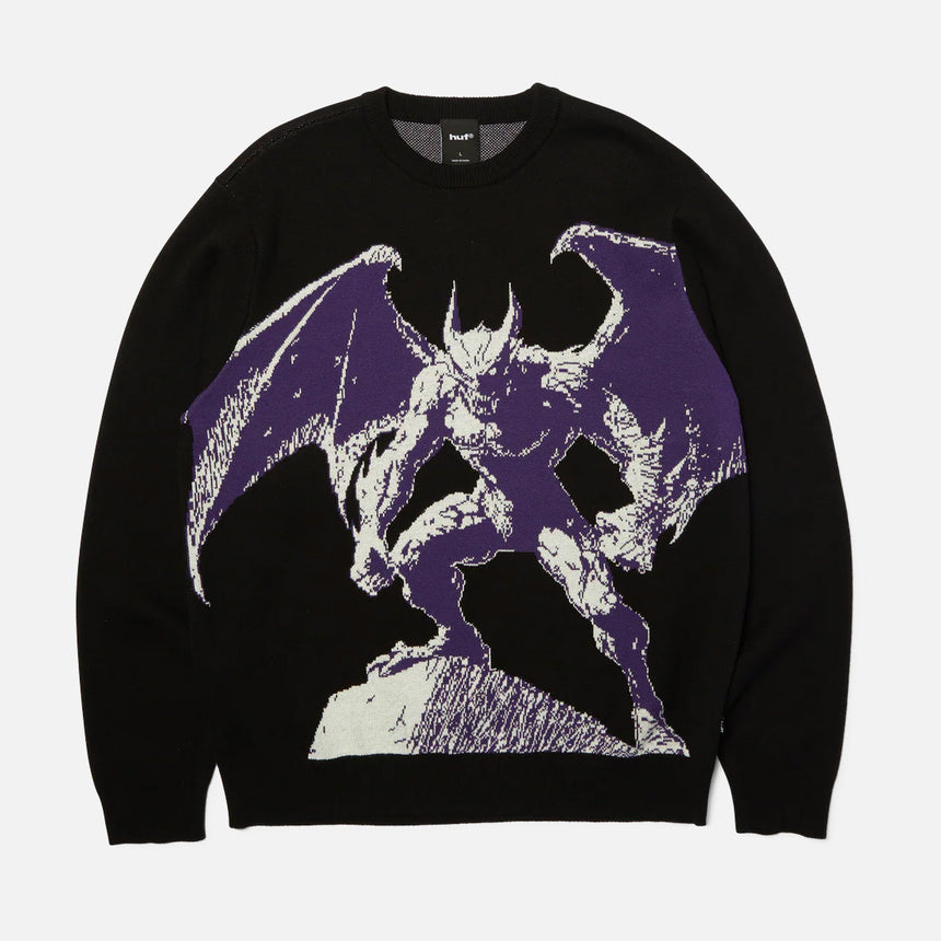 HUF Heaven Can Wait Crewneck Sweater - Black