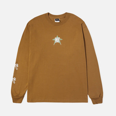 HUF Intergalactic Frequency Long Sleeve Tee - Mud