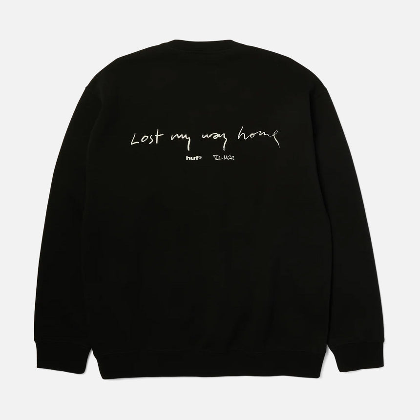 HUF Lost My Way Home Crew - Black