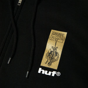 HUF X MARVEL Spider-Man Arachknight Full Zip Hood - Black