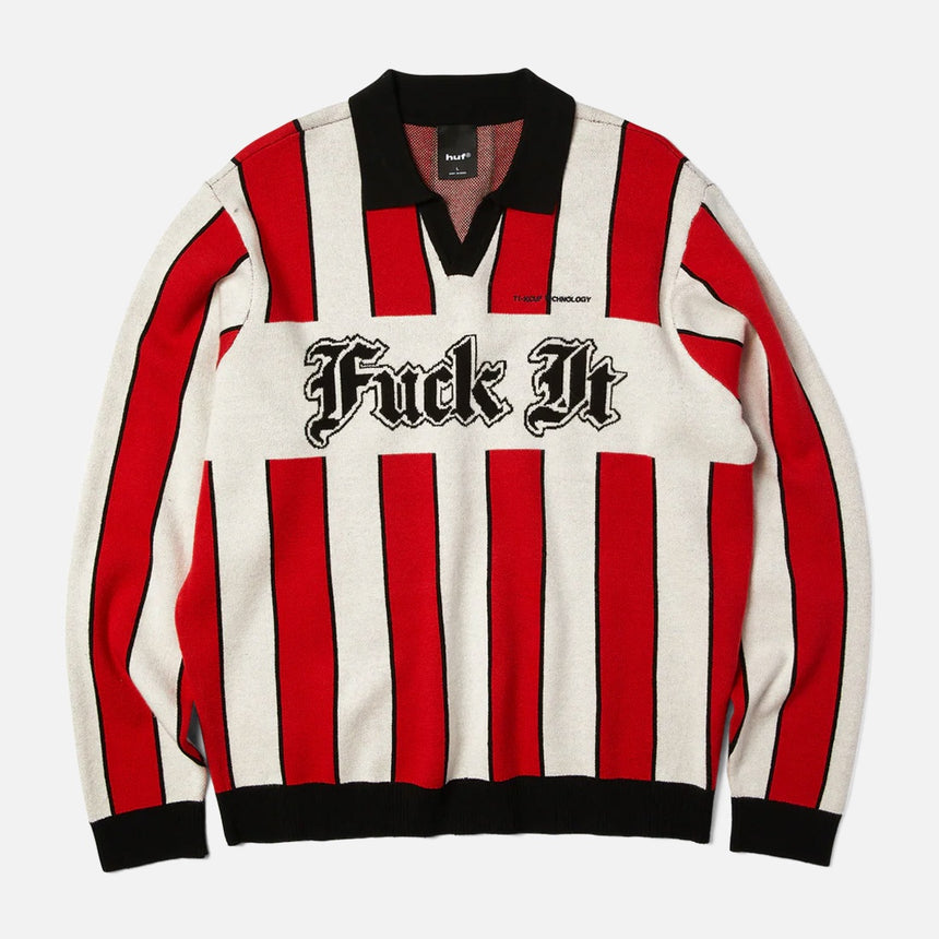 HUF Midfield Jersey Sweater - Red