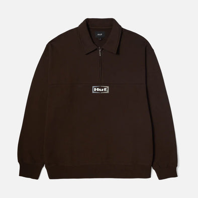 HUF Slate Quarter Zip Fleece - Espresso