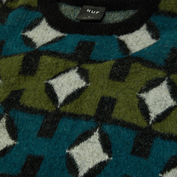 HUF Space Age Crewneck Sweater - Pine
