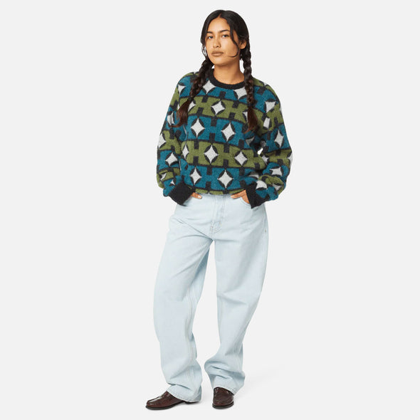 HUF Space Age Crewneck Sweater - Pine