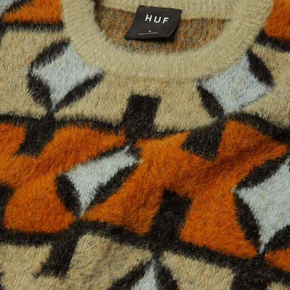 HUF Space Age Crewneck Sweater - Sunset