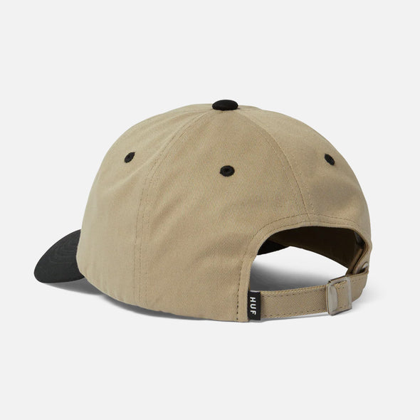 HUF Stretch Logo 6 Panel Cap - Clay