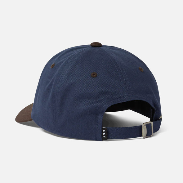 HUF Stretch Logo 6 Panel Cap - Navy