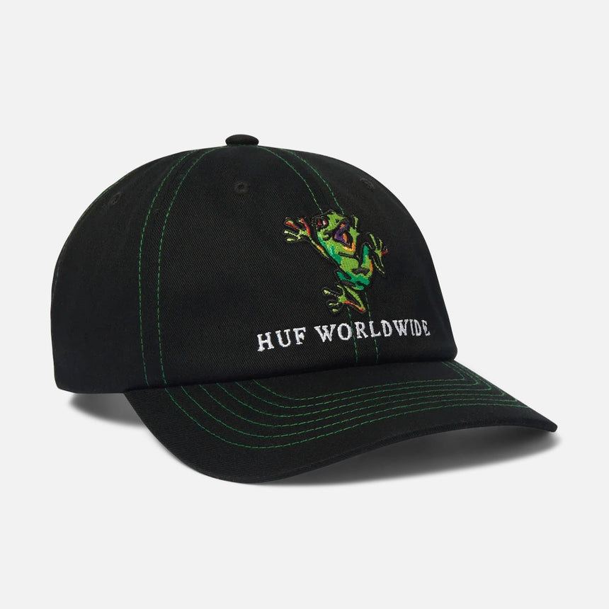 HUF Stuck On You 6 Panel Curved Visor Hat - Black