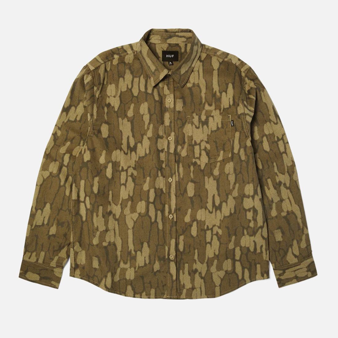 HUF Warped Camo Corduroy Shirt - Muted Camo