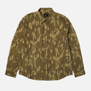 HUF Warped Camo Corduroy Shirt - Muted Camo