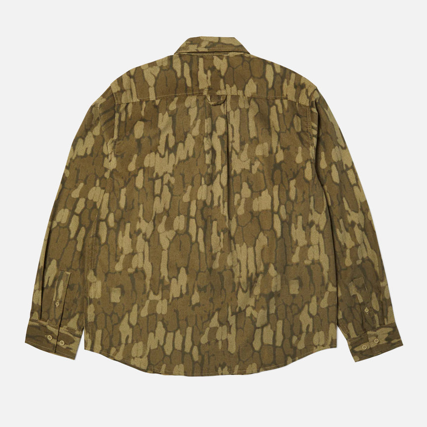 HUF Warped Camo Corduroy Shirt - Muted Camo