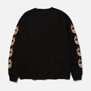 HUF X Spitfire Chrome Head Long Sleeve Tee - Black