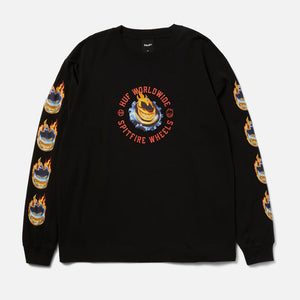 HUF X Spitfire Chrome Head Long Sleeve Tee - Black