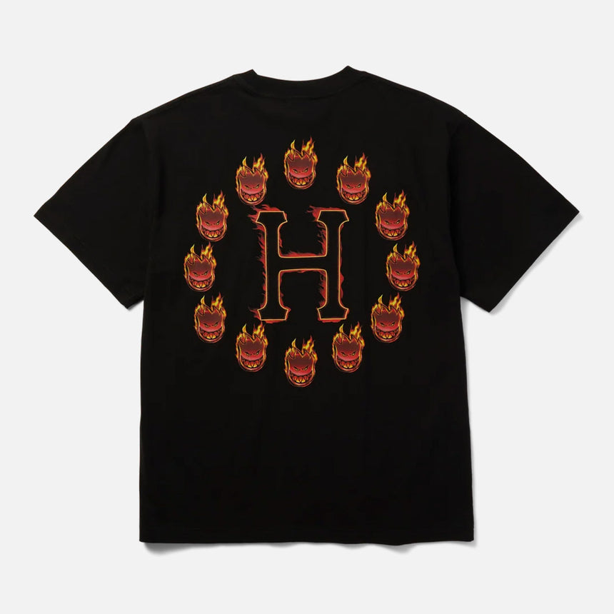 HUF X Spitfire Flame Galaxies Tee - Black