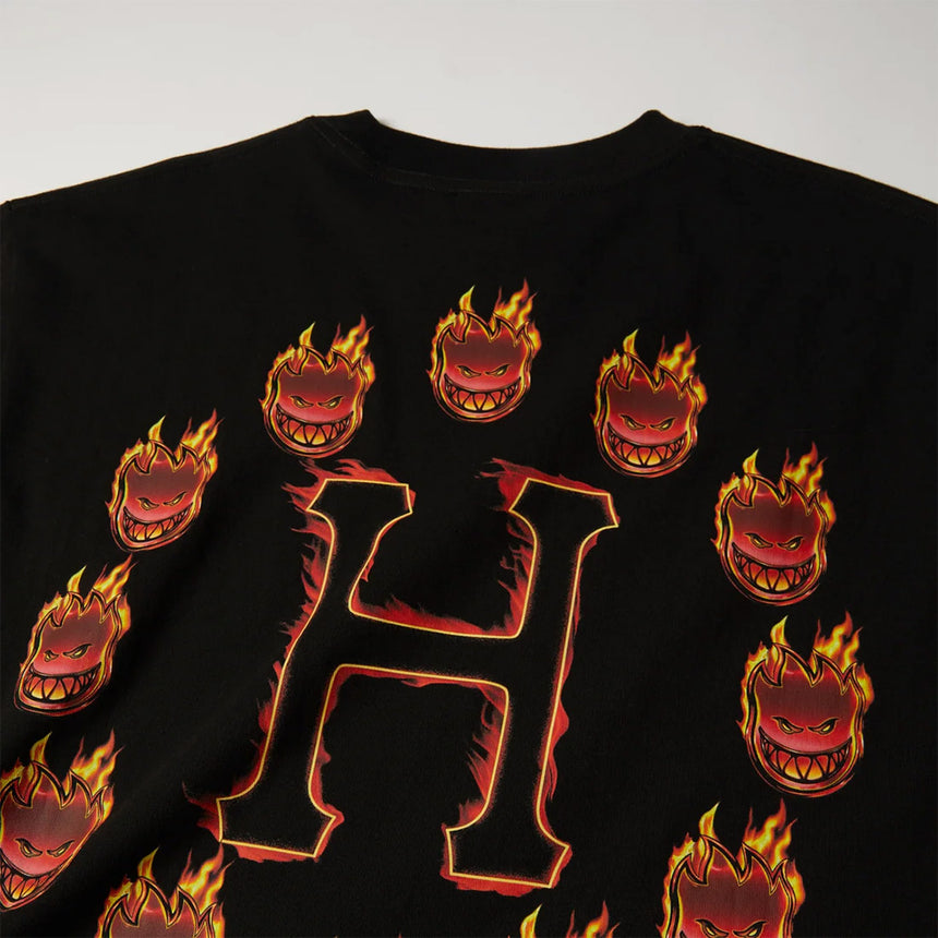 HUF X Spitfire Flame Galaxies Tee - Black