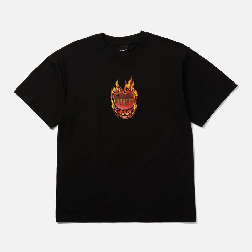 HUF X Spitfire Flame Galaxies Tee - Black