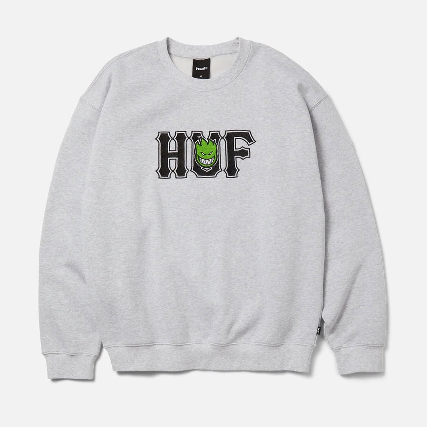 HUF X Spitfire Union Crewneck - Heather Grey