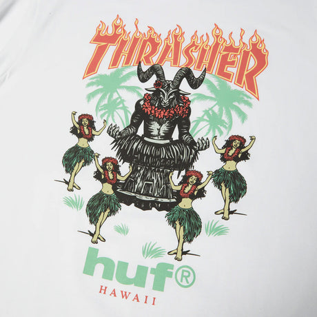 HUF X Thrasher Goat Luau Tee - White