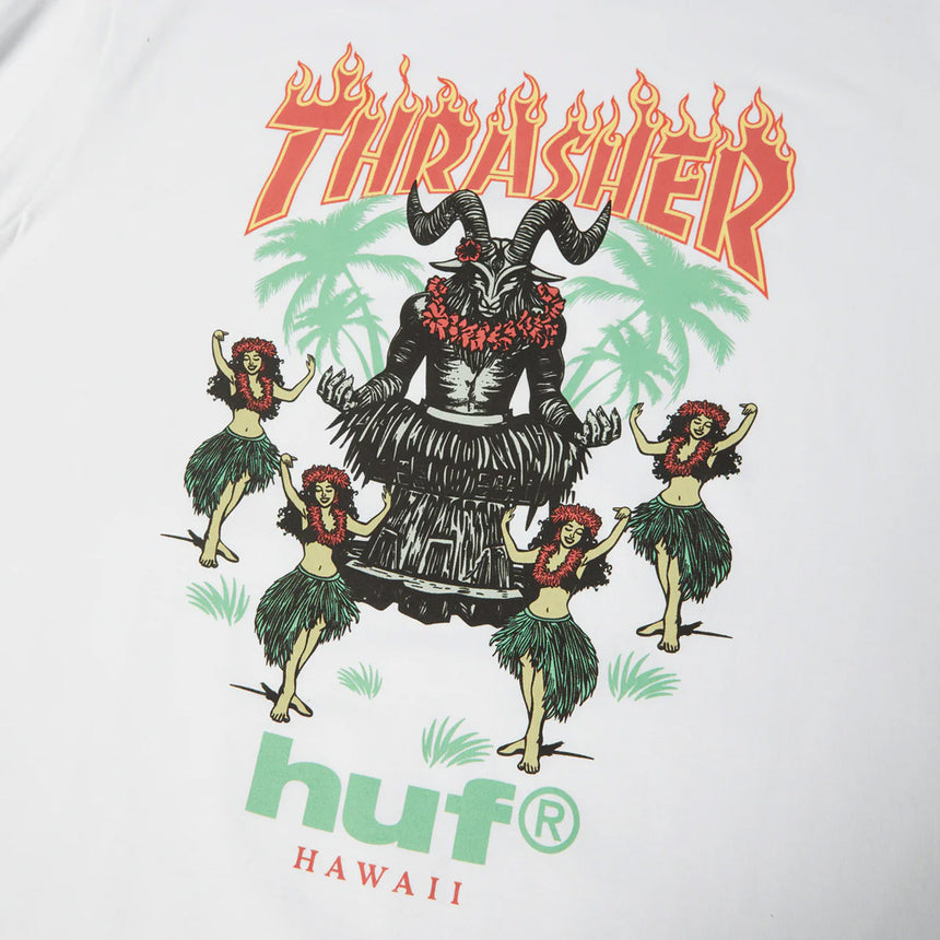 HUF X Thrasher Goat Luau Tee - White