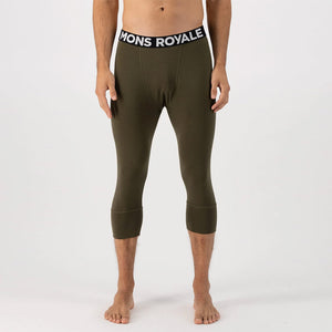 MONS ROYALE Cascade Merino 3/4 Legging - Dark Olive