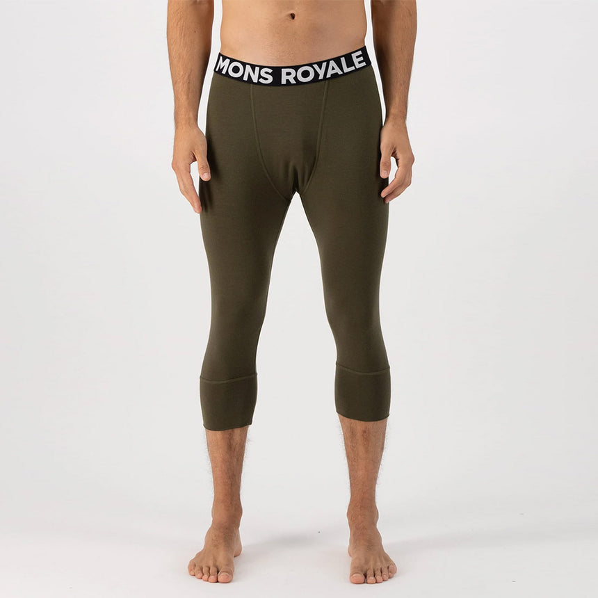 MONS ROYALE Cascade Merino 3/4 Legging - Dark Olive