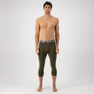 MONS ROYALE Cascade Merino 3/4 Legging - Dark Olive