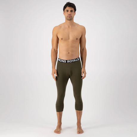 MONS ROYALE Cascade Merino 3/4 Legging - Dark Olive