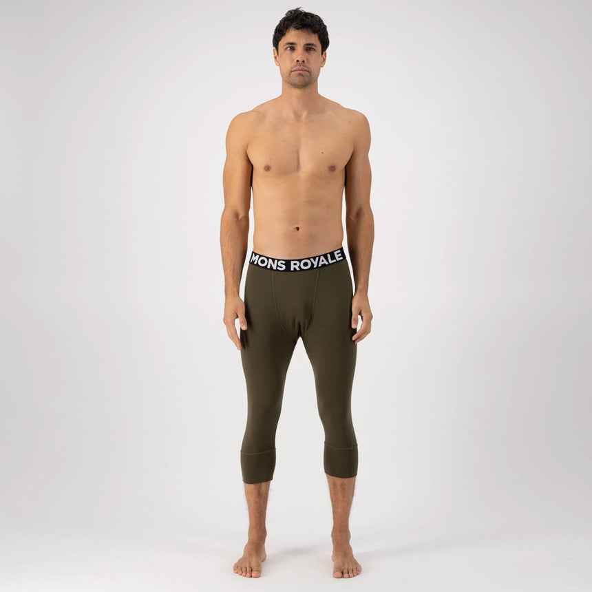 MONS ROYALE Cascade Merino 3/4 Legging - Dark Olive