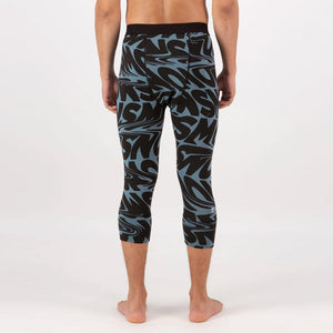 MONS ROYALE Cascade Merino 3/4 Legging - Signal Lost Goblin Blue