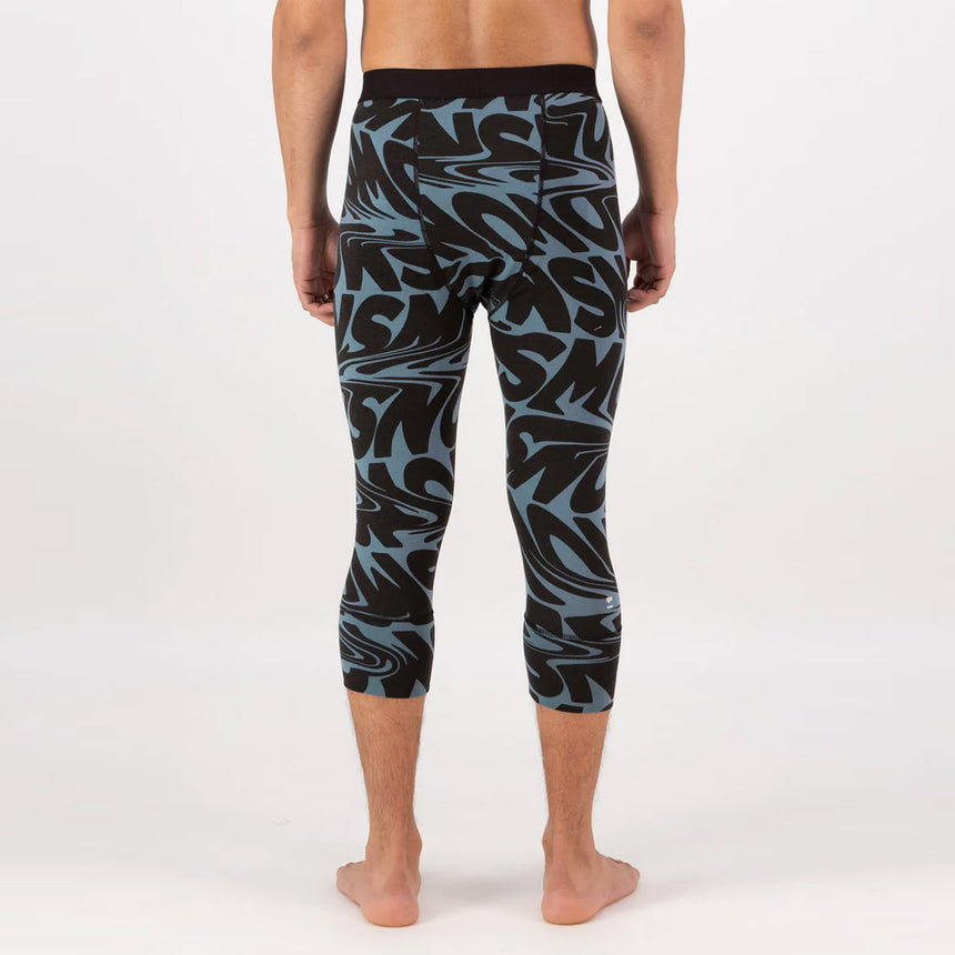MONS ROYALE Cascade Merino 3/4 Legging - Signal Lost Goblin Blue