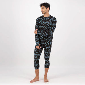 MONS ROYALE Cascade Merino 3/4 Legging - Signal Lost Goblin Blue