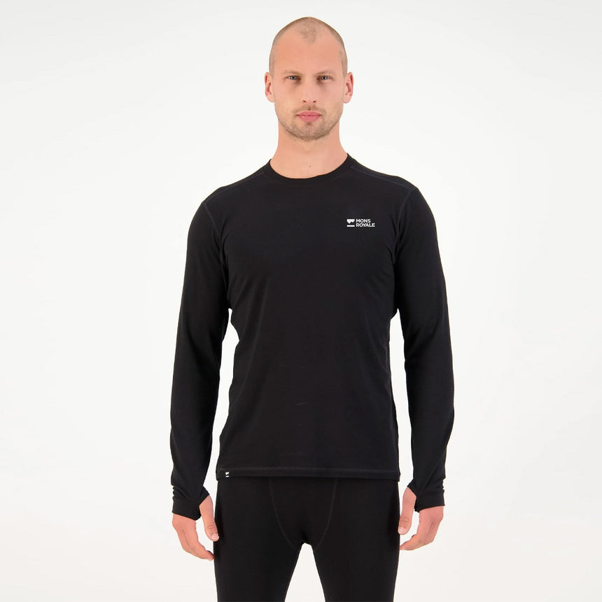 MONS ROYALE Cascade Merino Long Sleeve - Black