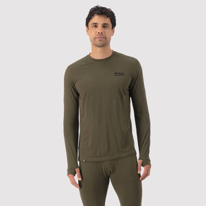 MONS ROYALE Cascade Merino Long Sleeve - Dark Olive