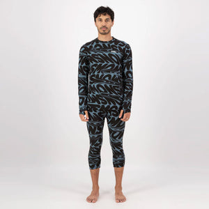 MONS ROYALE Cascade Merino Long Sleeve - Signal Lost Goblin Blue