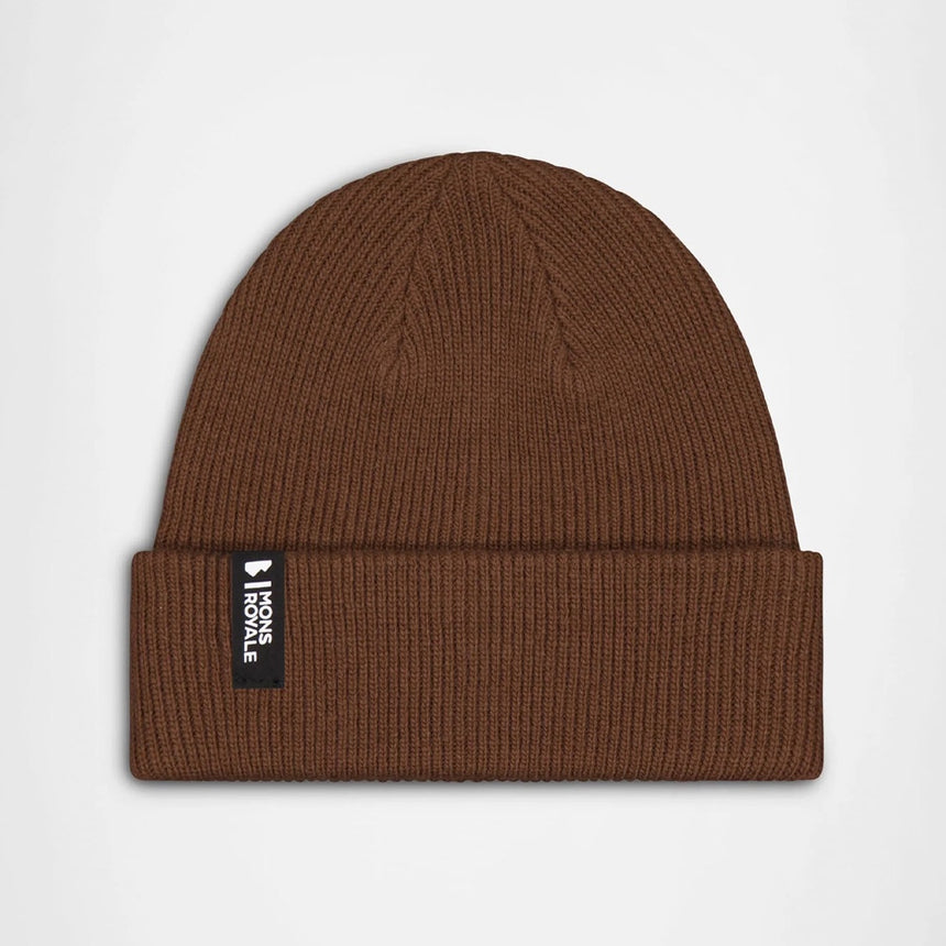 MONS ROYALE Chunky Logger Merino Beanie - Bark