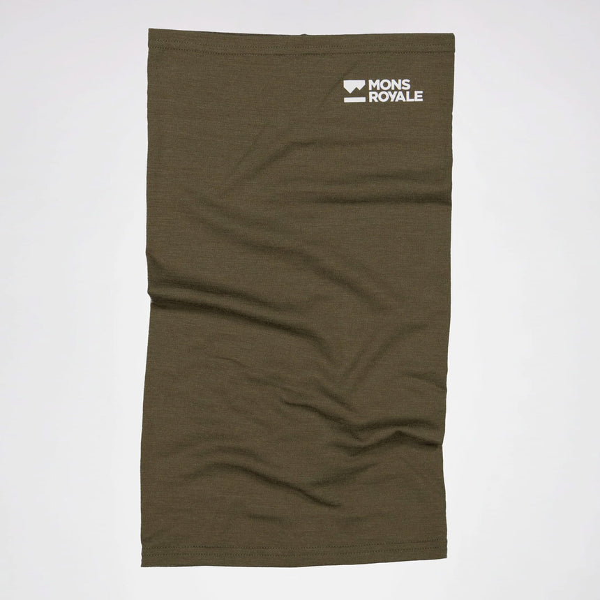MONS ROYALE Daily Dose Merino Neckwarmer - Dark Olive