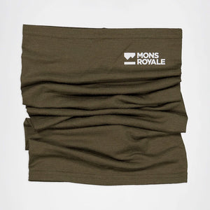 MONS ROYALE Daily Dose Merino Neckwarmer - Dark Olive
