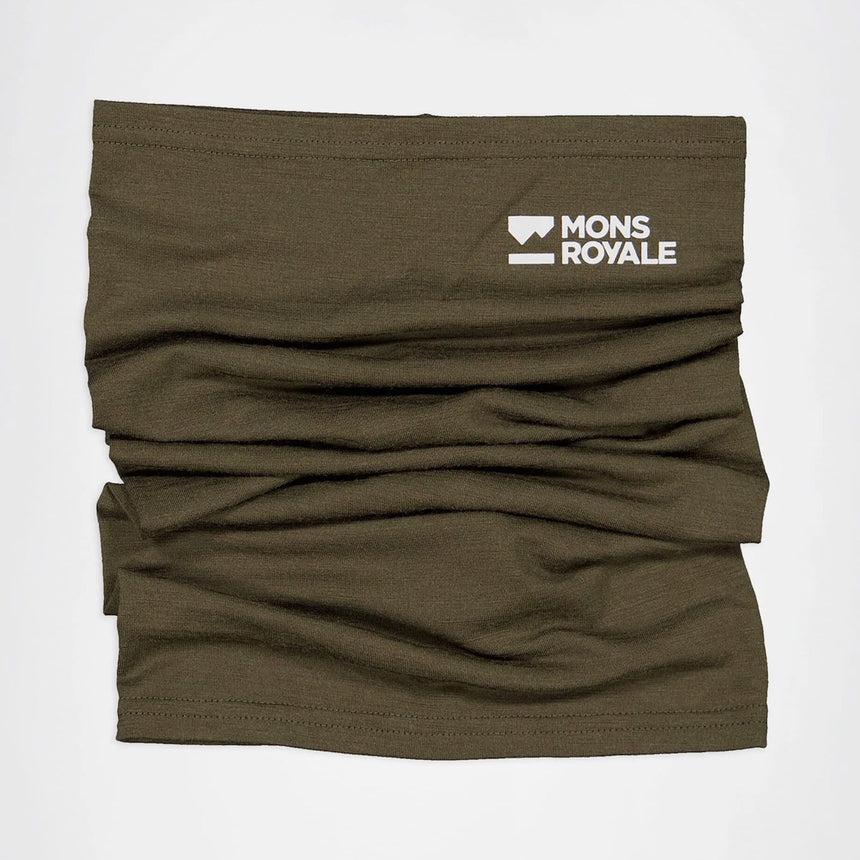 MONS ROYALE Daily Dose Merino Neckwarmer - Dark Olive