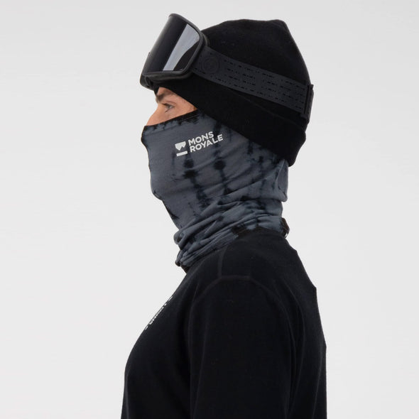 MONS ROYALE Daily Dose Merino Neckwarmer - Grey Tie Dye