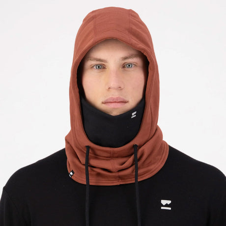 MONS ROYALE Decade Merino Fleece Hood - Sienna