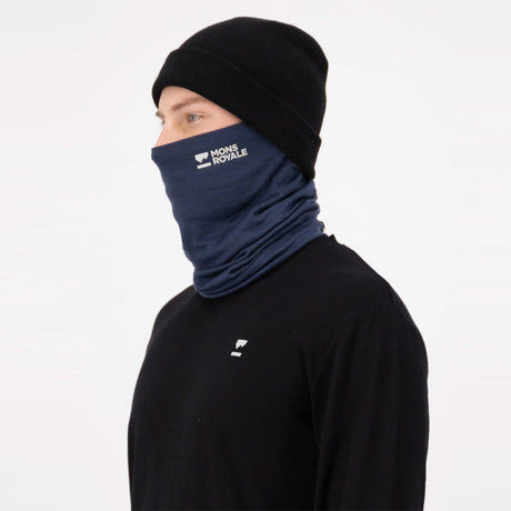 MONS ROYALE Double Up Merino Neckwarmer - Midnight