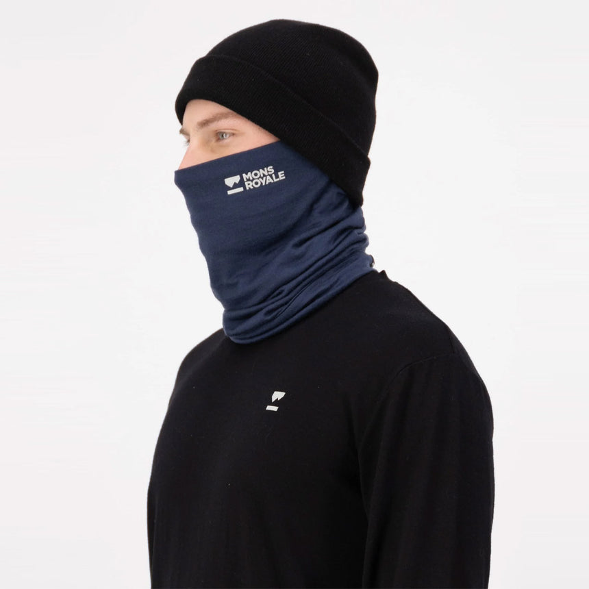 MONS ROYALE Double Up Merino Neckwarmer - Midnight