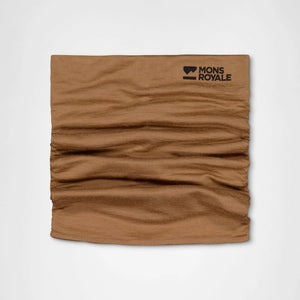 MONS ROYALE Double Up Merino Neckwarmer - Toffee