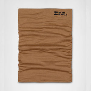MONS ROYALE Double Up Merino Neckwarmer - Toffee