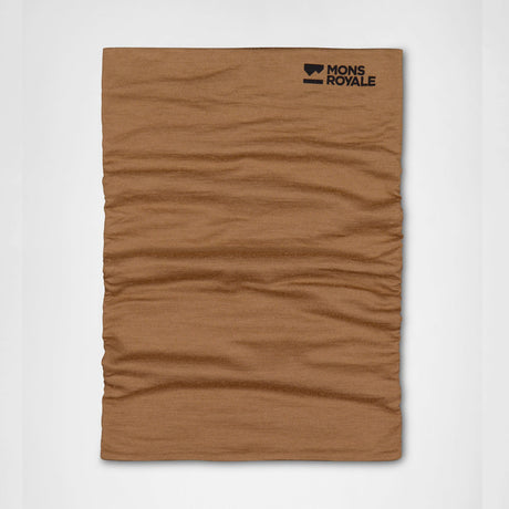 MONS ROYALE Double Up Merino Neckwarmer - Toffee