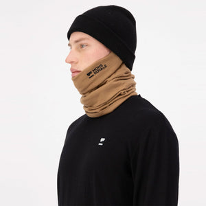 MONS ROYALE Double Up Merino Neckwarmer - Toffee