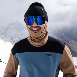 MONS ROYALE Double Up Merino Neckwarmer - Toffee