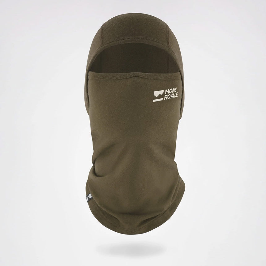 MONS ROYALE Santa Rosa Merino Balaclava - Dark Olive